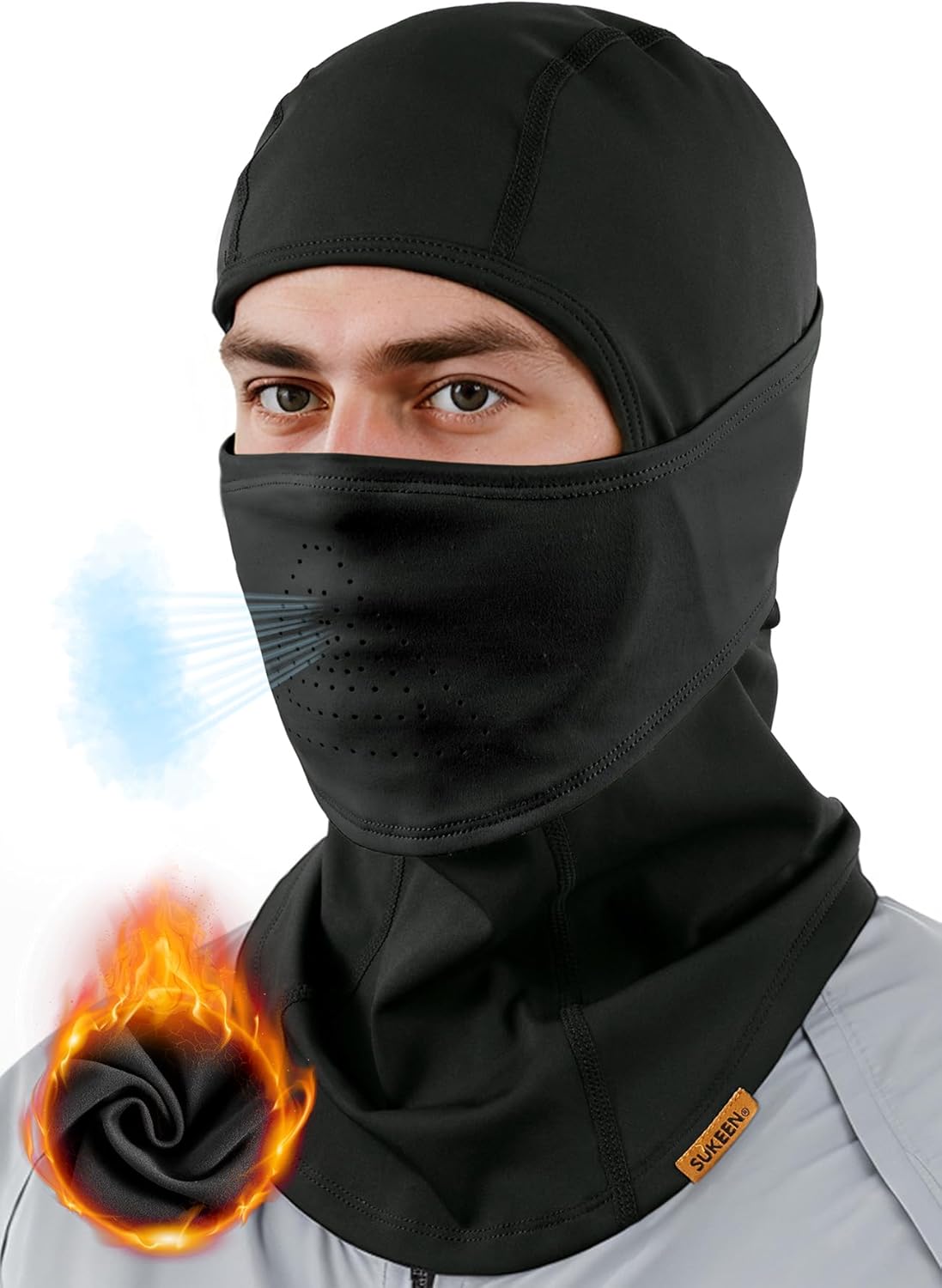 Sukeen Winter Balaclava Face Mask Breathable Ski Mask for Men Women Warmer Bandana Face Cover Cold Neck Gaiters for Outdoor