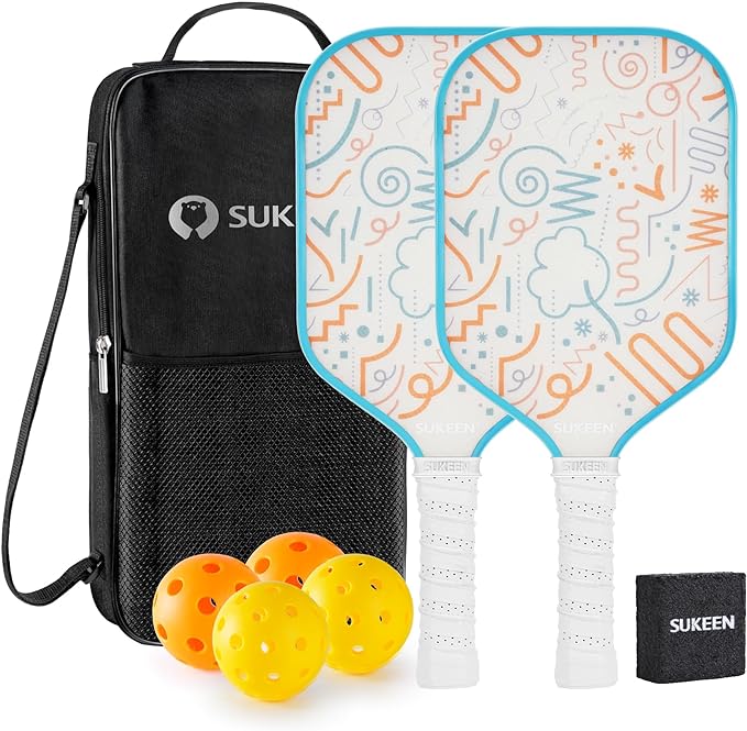 Frosted Cloth Texture Surface Pickleball Paddles Set of 2